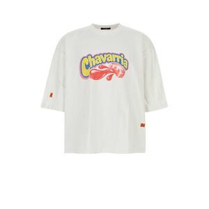 Willy Chavarria Men White Cotton Oversize Chavaloo T-Shirt